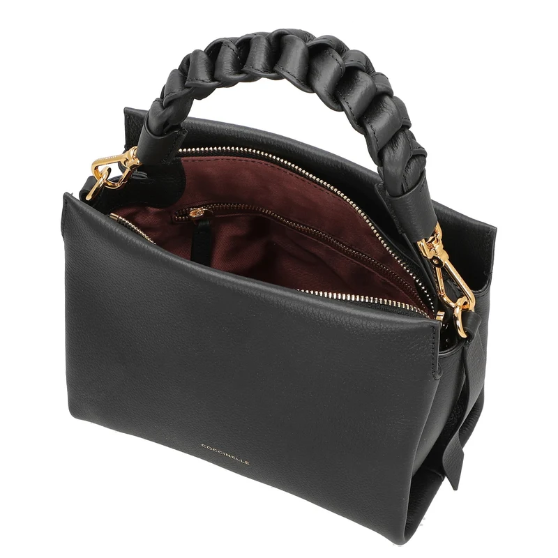 Coccinelle Boheme Grana Double - Bolso de mano S 23 cm (noir/cognac)