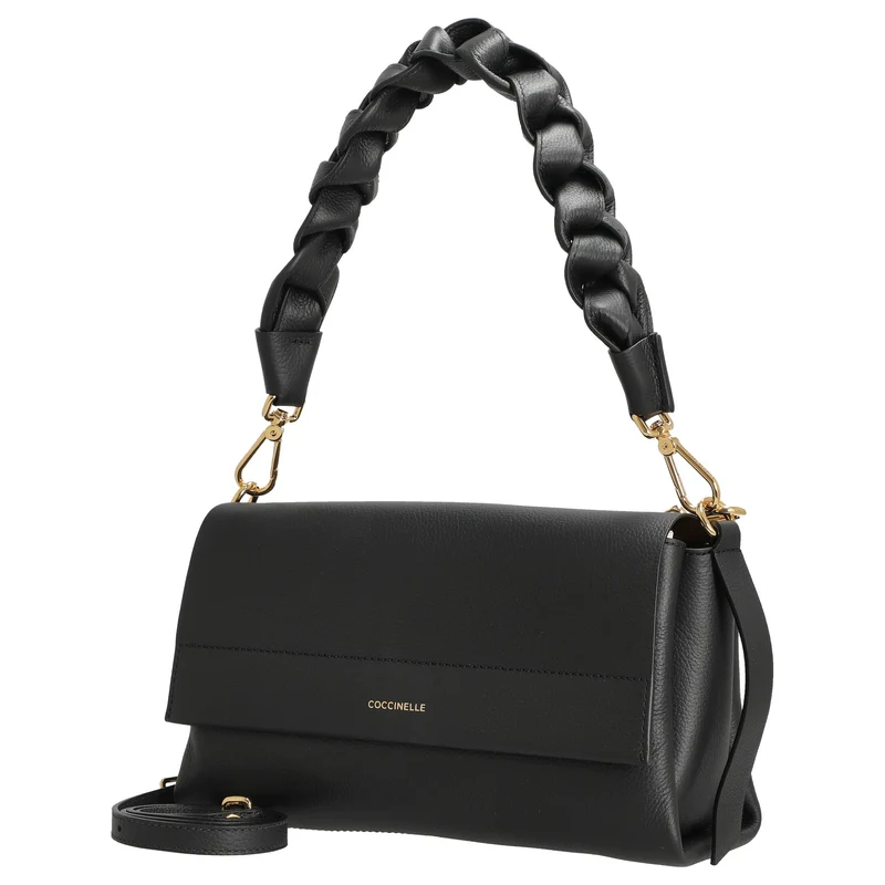 Coccinelle Boheme Grana Double - Bolso bandolera 26 cm (noir, cognac)