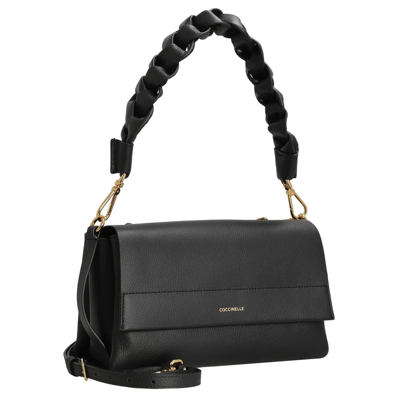 Coccinelle Boheme Grana Double - Bolso bandolera 26 cm (noir, cognac)