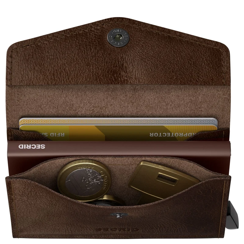 Secrid Envelope Vintage - Cartera 8cc 10.2 cm (chocolate)