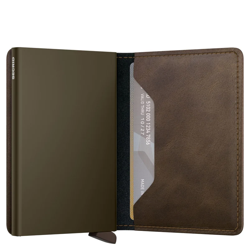 Secrid Vintage Slimwallet - Cartera RFID 6.8 cm (oak)