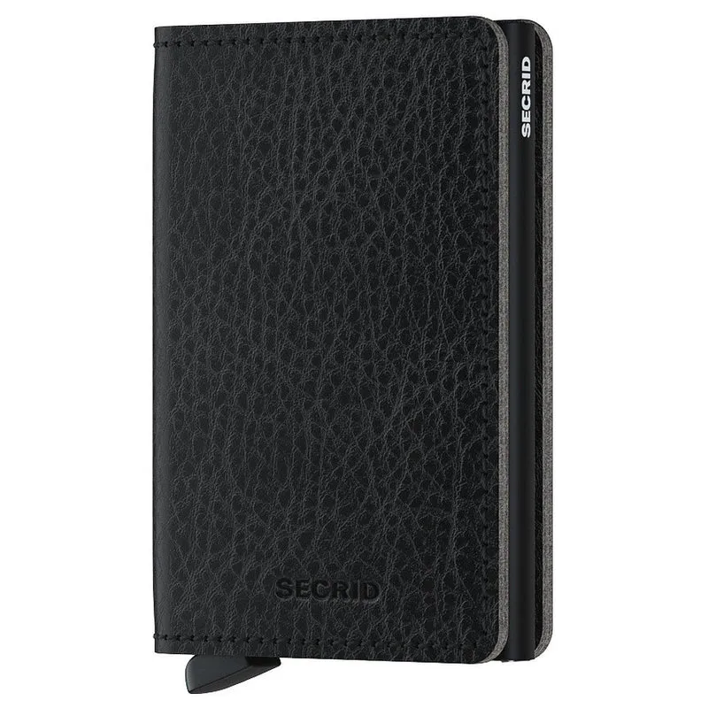 Secrid Vegetable Tanned Slimwallet - Cartera RFID 6.8 cm (black black)