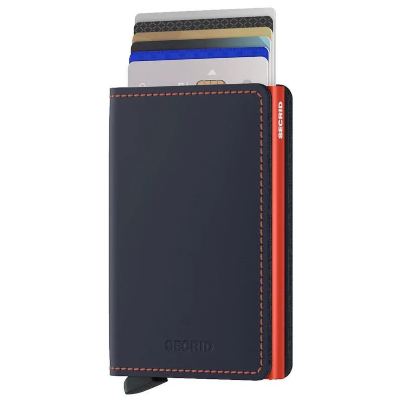 Secrid Matte Slimwallet - Cartera RFID 6.8 cm (night blue-orange)