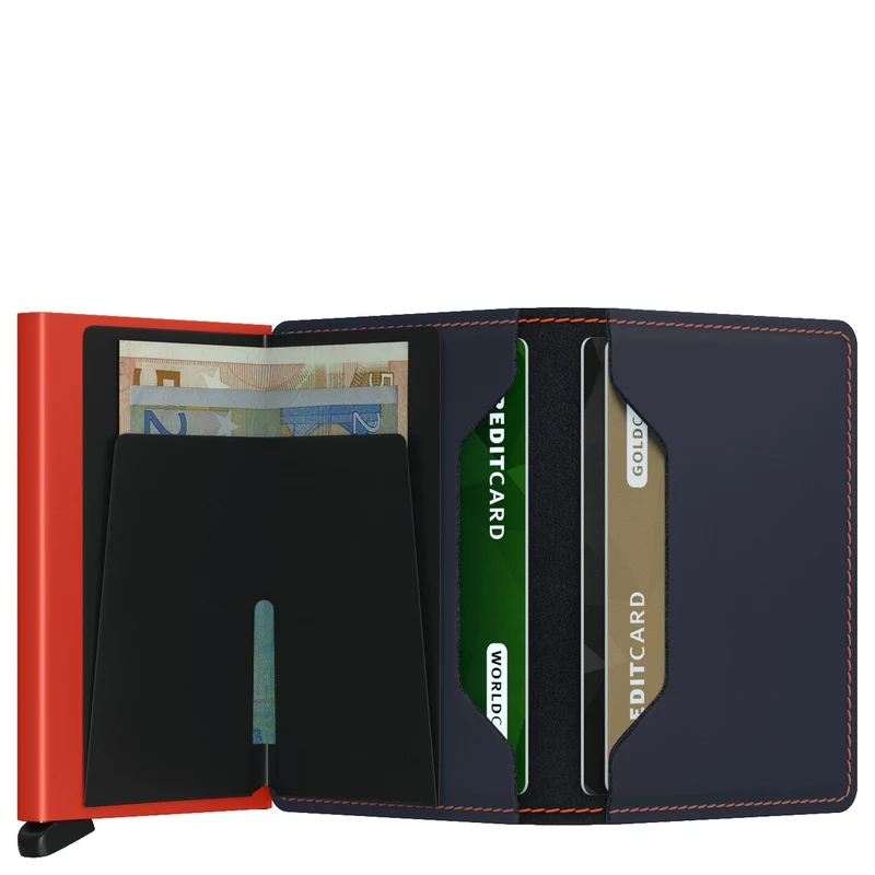 Secrid Matte Slimwallet - Cartera RFID 6.8 cm (night blue-orange)