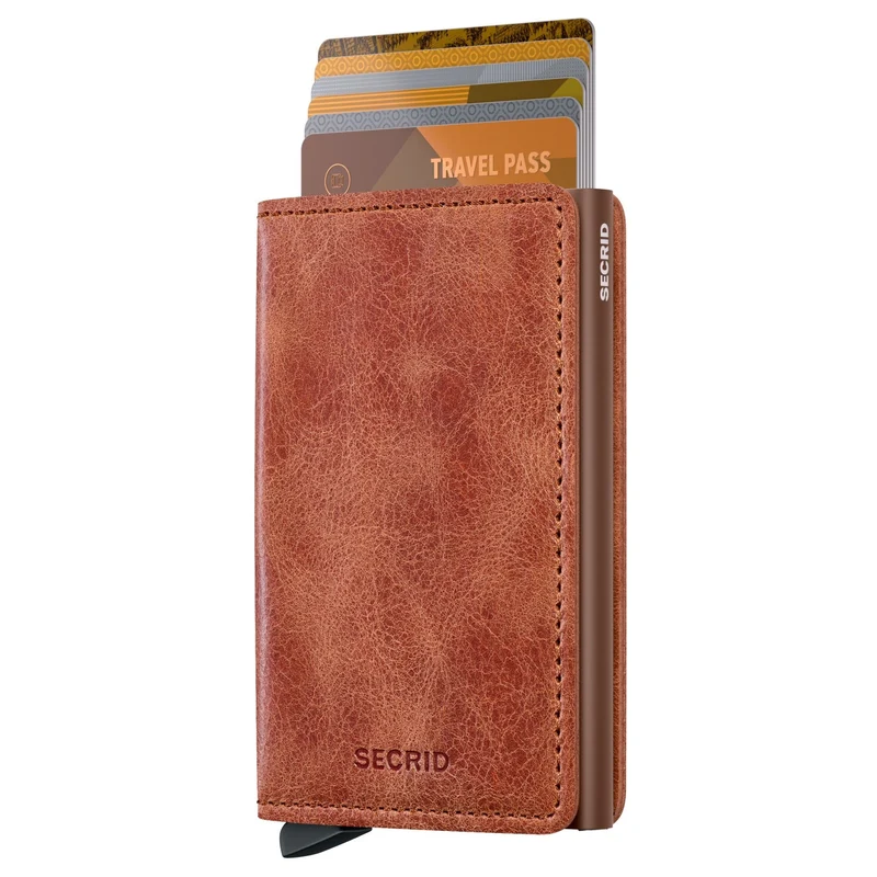 Secrid Vintage Slimwallet - Cartera RFID 6.8 cm (cognac-brown)