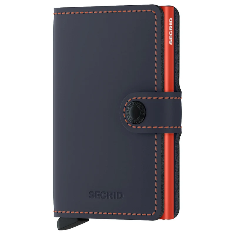 Secrid Matte Miniwallet - Cartera RFID 6.5 cm (night blue-orange)
