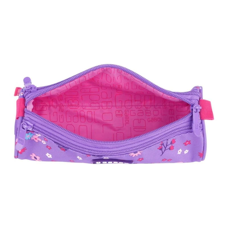 Estuche Tres Cremalleras Violet Gabol