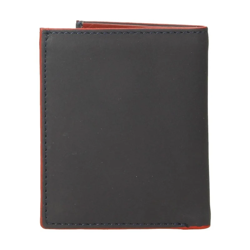 Cartera Mini De Piel Hombre Cantos Rojos