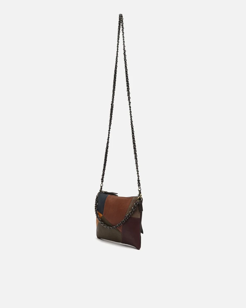 Popi bolso bandolera pequeño con estampado patchwork ED.