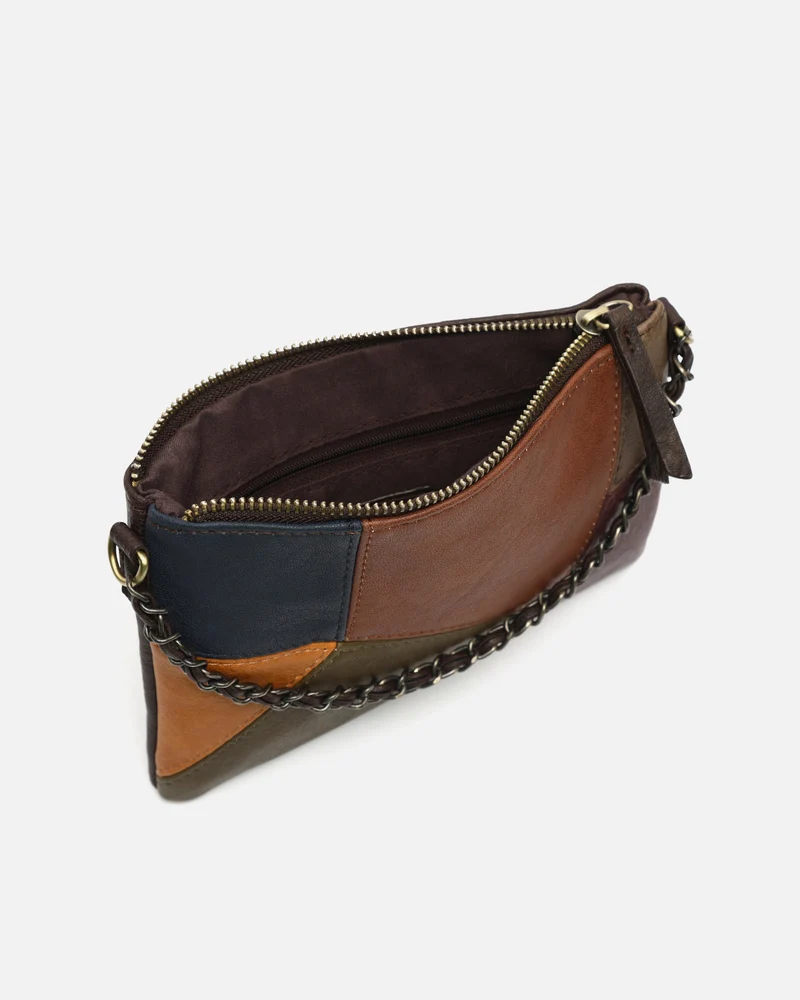 Popi bolso bandolera pequeño con estampado patchwork ED.