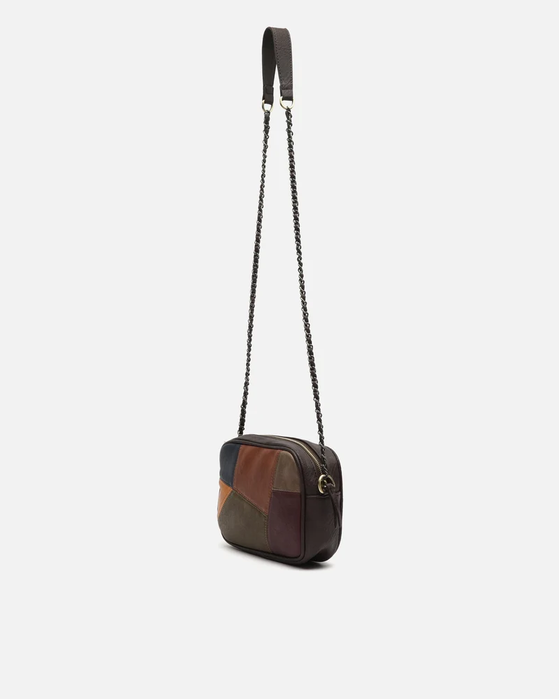 Popis bolso bandolera con estampado patchwork ED.