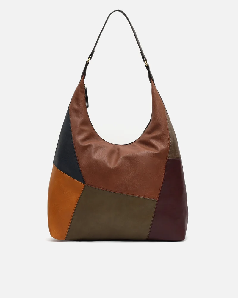 Popu bolso hobo con estampado patchwork ED.