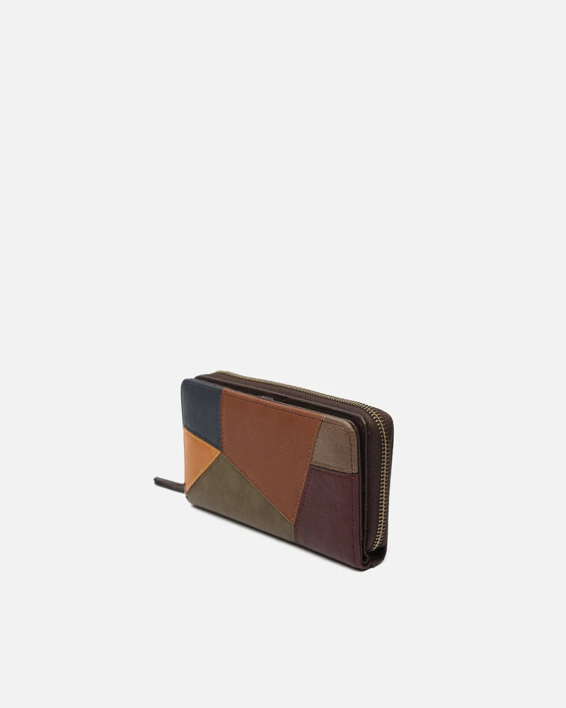 Popu monedero grande con estampado patchwork ED.