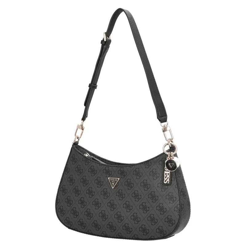Guess Noelle II Top Zip - Bolso de hombro 28 cm (coal logo)