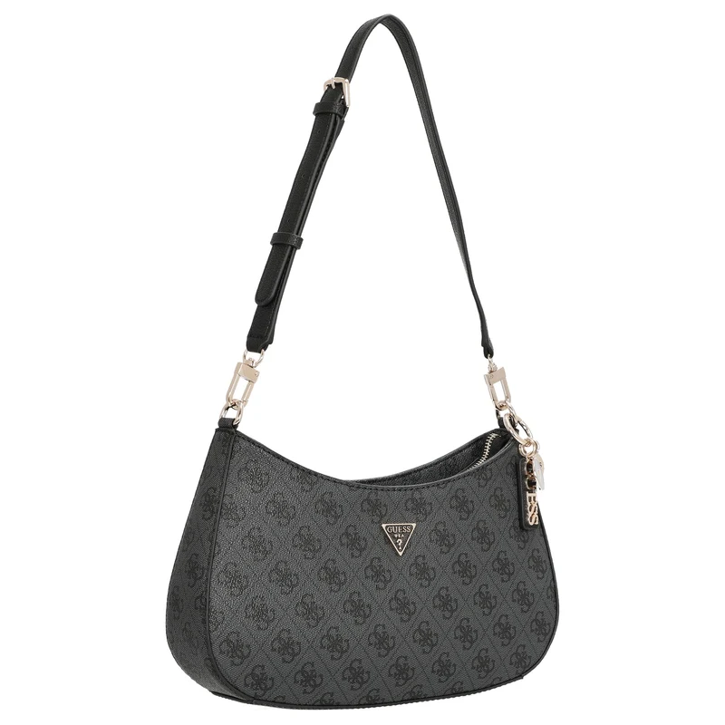 Guess Noelle II Top Zip - Bolso de hombro 28 cm (coal logo)