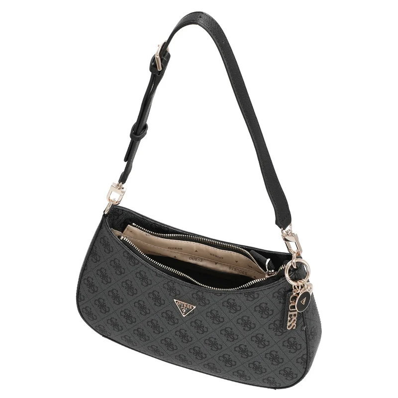 Guess Noelle II Top Zip - Bolso de hombro 28 cm (coal logo)