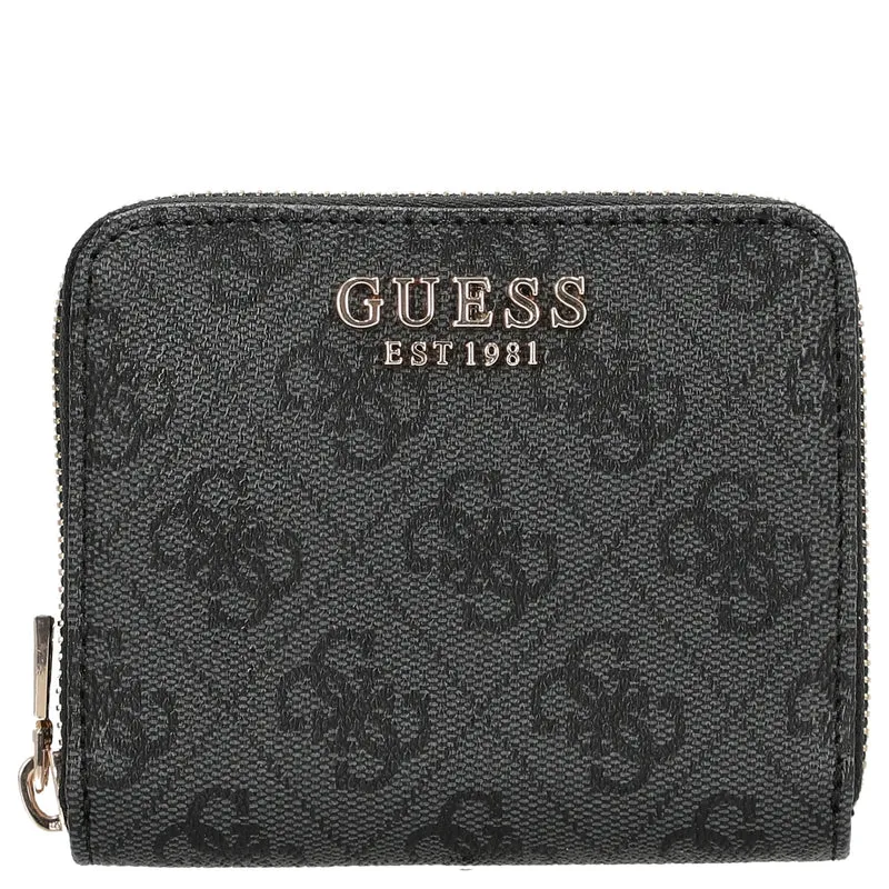 Guess Laurel II SLG Small Zip Around - Cartera 3cc 11 cm (coal logo)