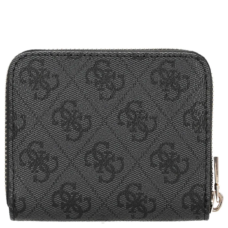 Guess Laurel II SLG Small Zip Around - Cartera 3cc 11 cm (coal logo)