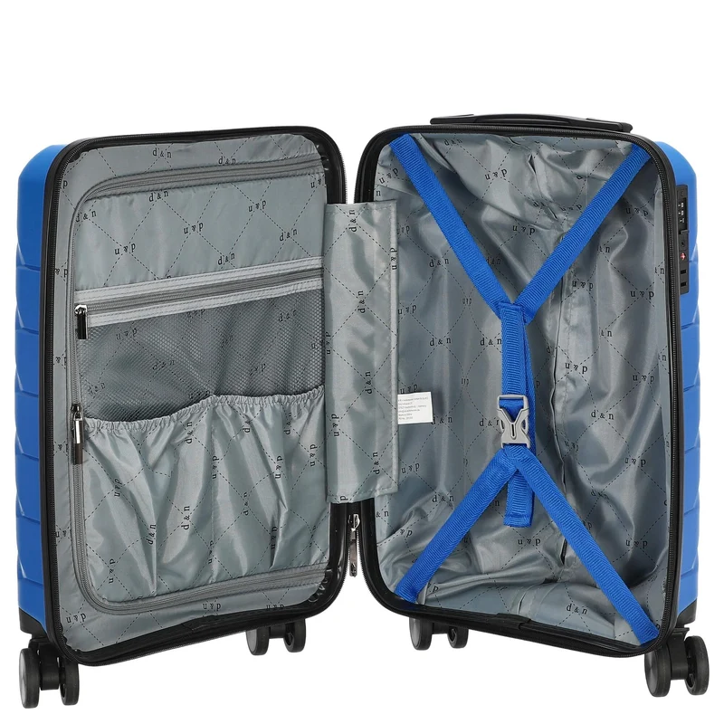 D&N Travel Line 4100 - Maleta de cabina 4 ruedas S 54 cm (azul)