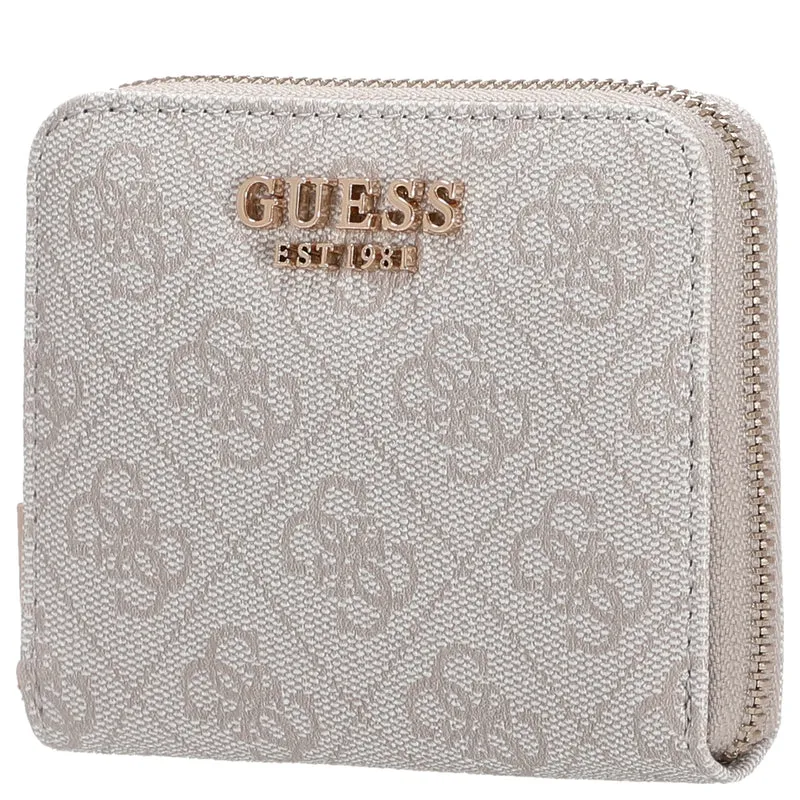 Guess Laurel II SLG Small Zip Around - Cartera 3cc 11 cm (bone logo)