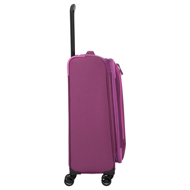 Travelite Corsiica - Set de trolley con 4 ruedas 4 piezas ampliable (pink)
