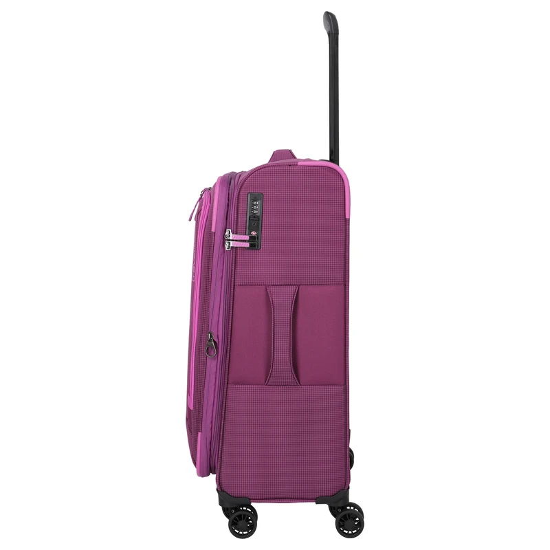 Travelite Corsiica - Set de trolley con 4 ruedas 4 piezas ampliable (pink)