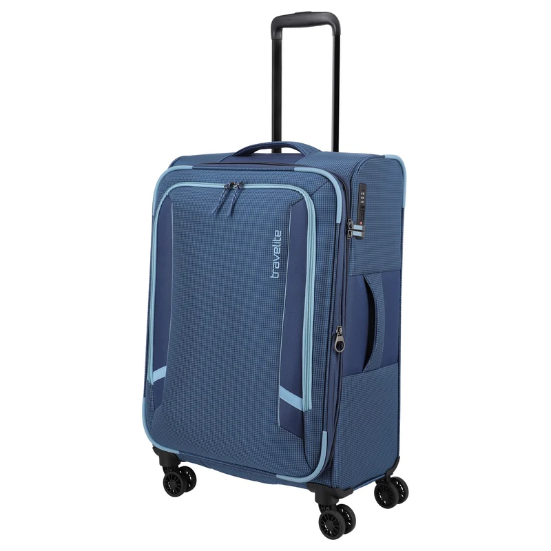 Travelite Corsiica - Set de trolley con 4 ruedas 4 piezas expandible (blue)