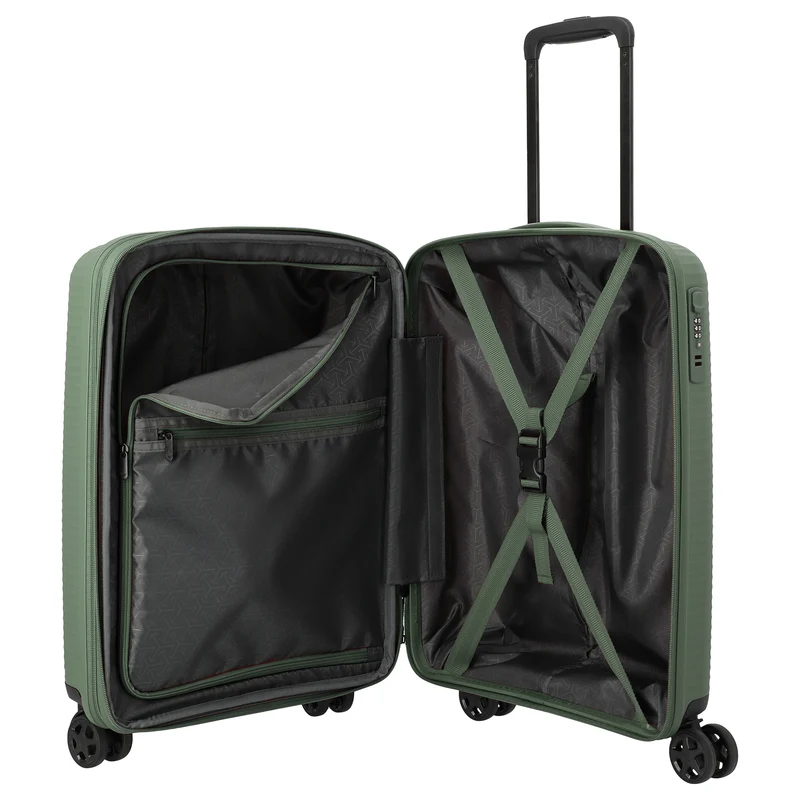 Travelite Air Stripe - Trolley de cabina S 55 cm expandible (green)