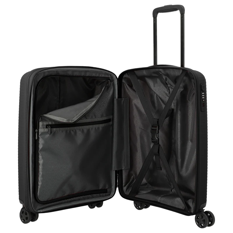 Travelite Air Stripe - Trolley de cabina S 4 ruedas 55 cm expandible (black)