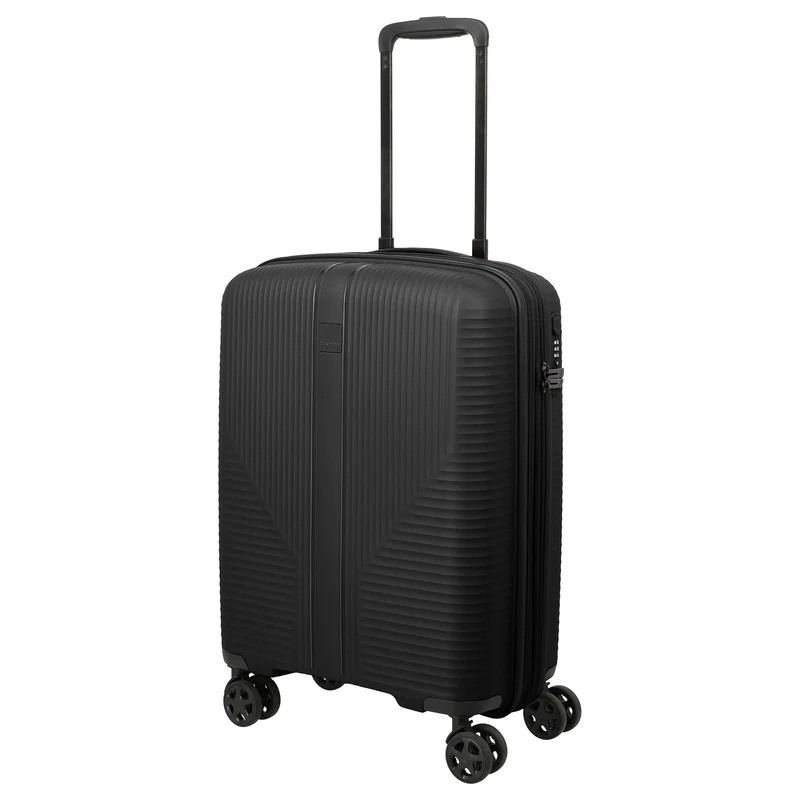 Travelite Air Stripe - Trolley de cabina S 4 ruedas 55 cm expandible (black)