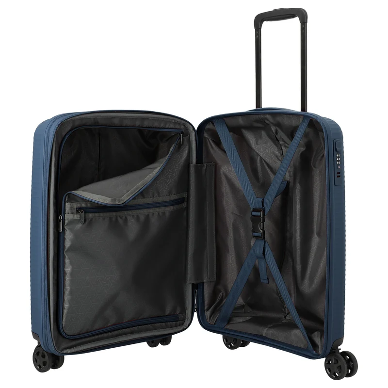 Travelite Air Stripe - Trolley de cabina S 4 ruedas 55 cm expandible (navy)