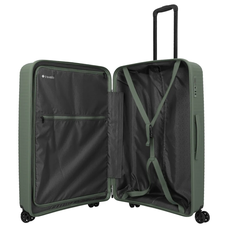 Travelite Air Stripe - Set de trolley con 4 ruedas 3 piezas (green)