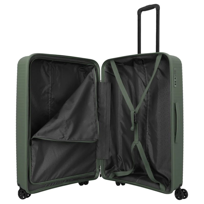 Travelite Air Stripe - Set de trolley con 4 ruedas 3 piezas (green)