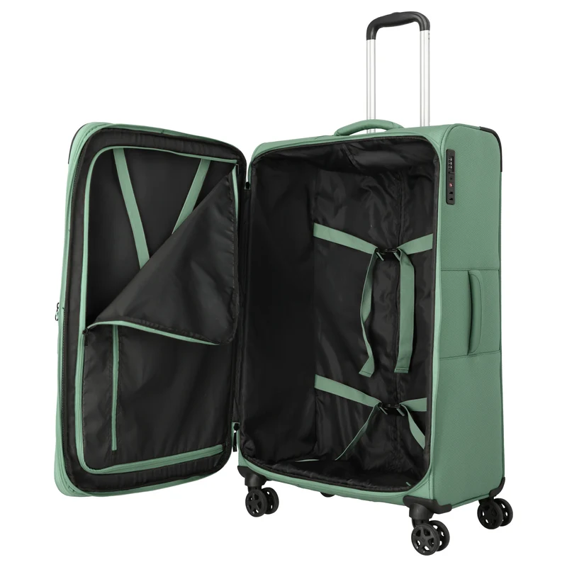 Travelite Kick Off - Trolley de 4 ruedas L 78 cm expandible (Sage Green)