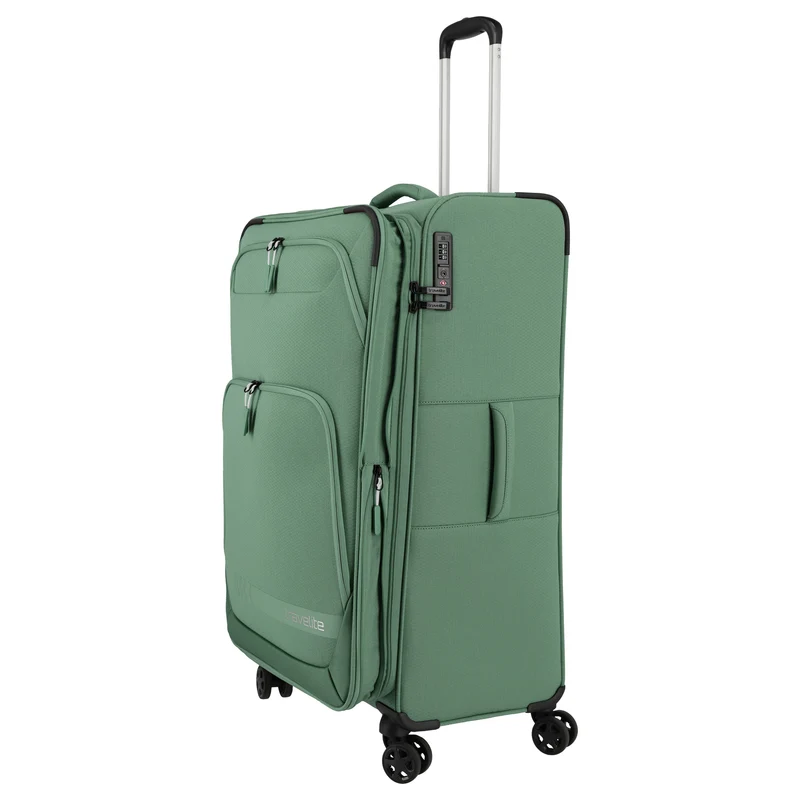 Travelite Kick Off - Trolley de 4 ruedas L 78 cm expandible (Sage Green)