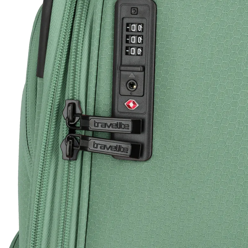 Travelite Kick Off - Trolley de 4 ruedas L 78 cm expandible (Sage Green)