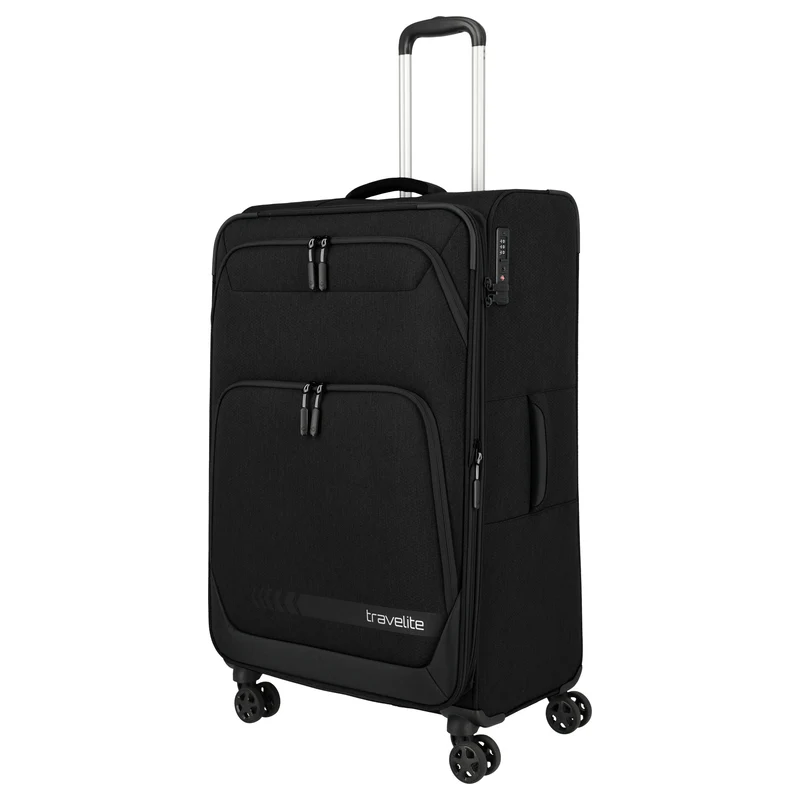 Travelite Kick Off - Trolley de 4 ruedas L 78 cm expandible (black)