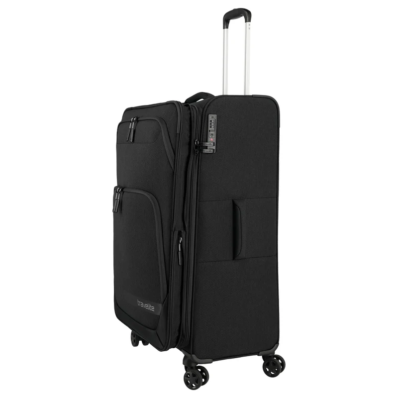 Travelite Kick Off - Trolley de 4 ruedas L 78 cm expandible (black)