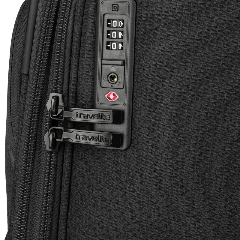 Travelite Kick Off - Trolley de 4 ruedas L 78 cm expandible (black)