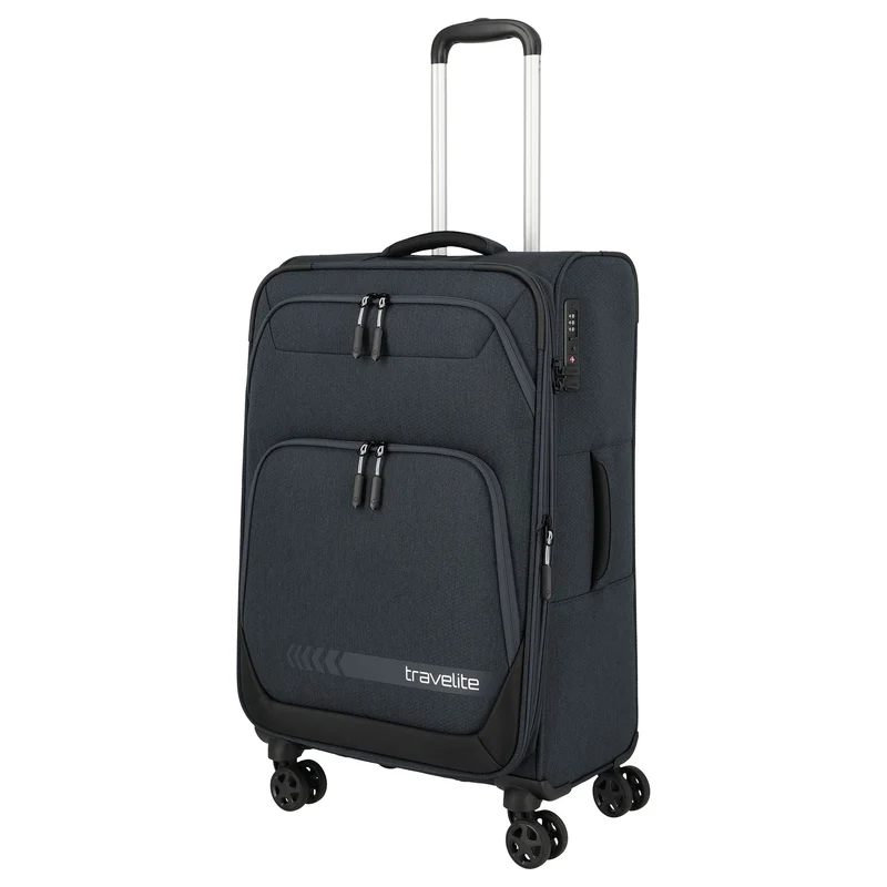 Travelite Kick Off - Trolley de 4 ruedas M 67 cm expandible (d'anthracite)