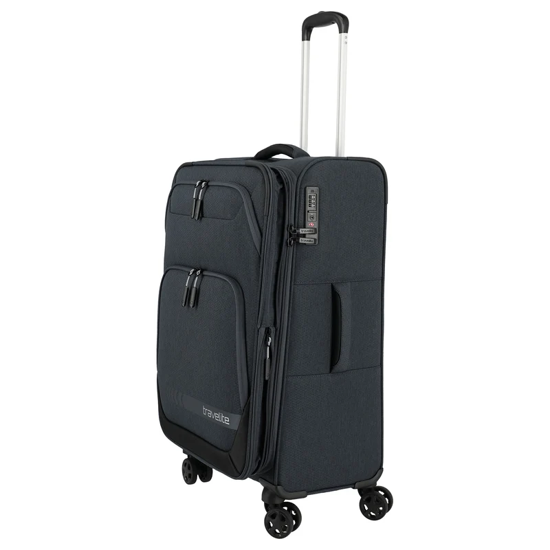 Travelite Kick Off - Trolley de 4 ruedas M 67 cm expandible (d'anthracite)