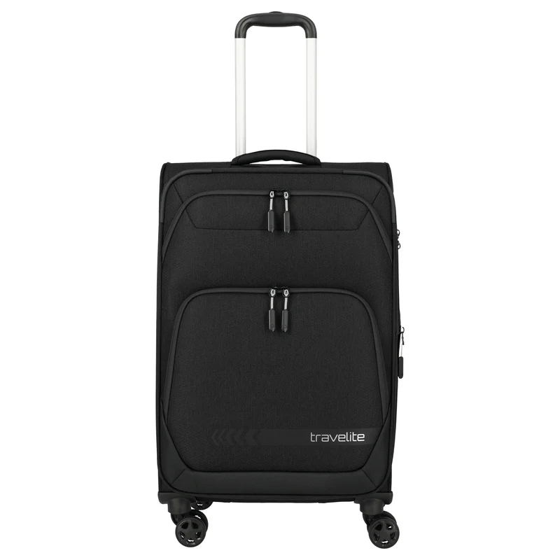 Travelite Kick Off - Trolley de 4 ruedas M 67 cm expandible (black)