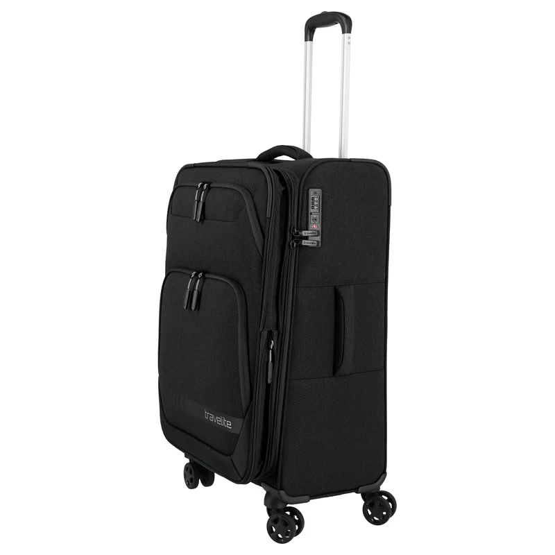 Travelite Kick Off - Trolley de 4 ruedas M 67 cm expandible (black)