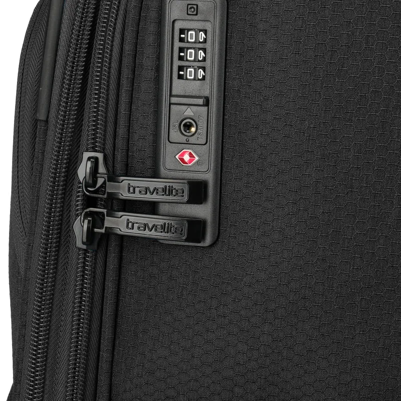 Travelite Kick Off - Trolley de 4 ruedas M 67 cm expandible (black)