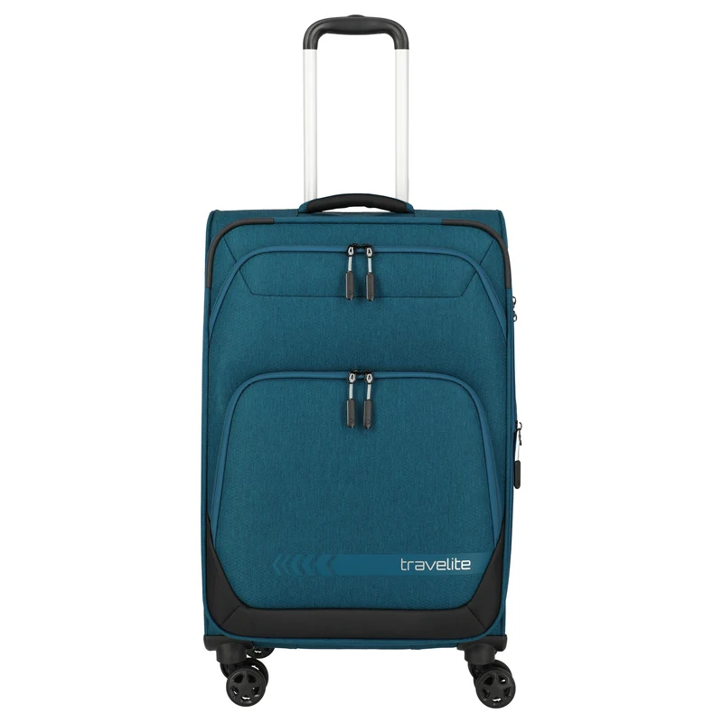 Travelite Kick Off - Trolley de 4 ruedas M 67 cm expandible (petrol)