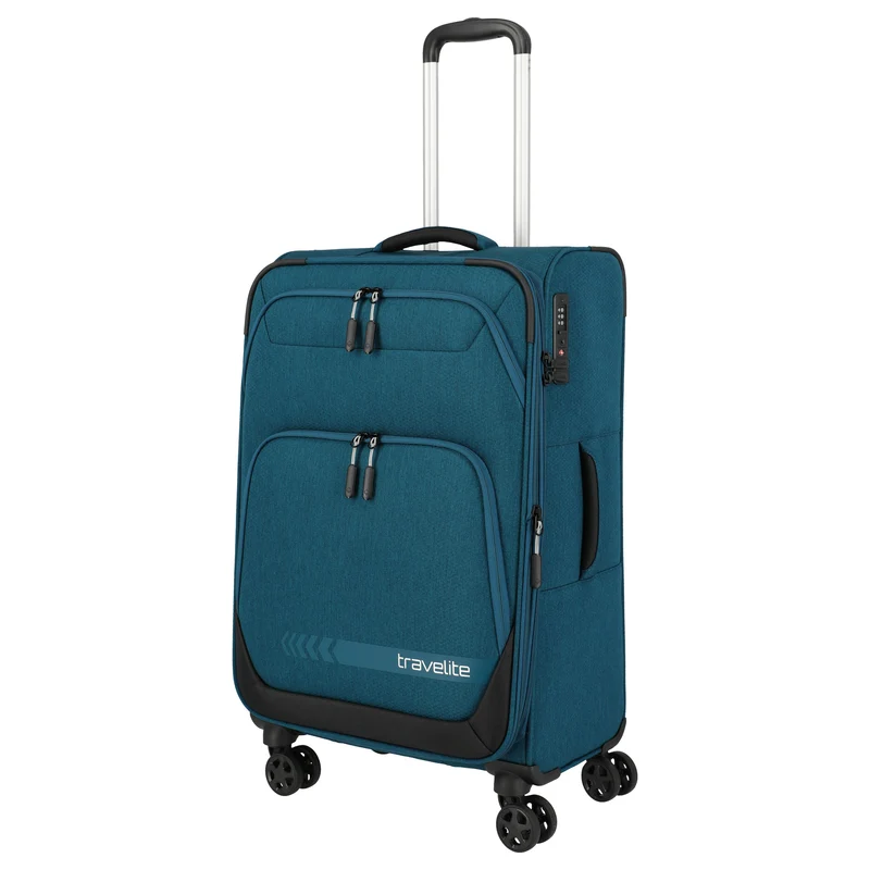 Travelite Kick Off - Trolley de 4 ruedas M 67 cm expandible (petrol)
