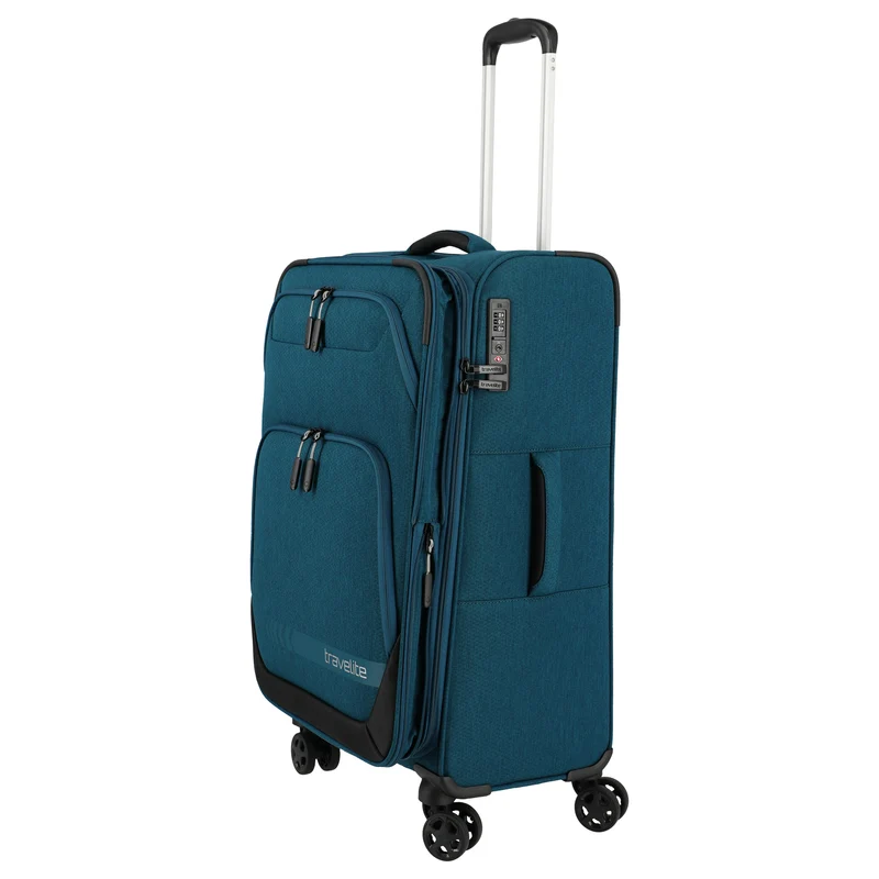 Travelite Kick Off - Trolley de 4 ruedas M 67 cm expandible (petrol)