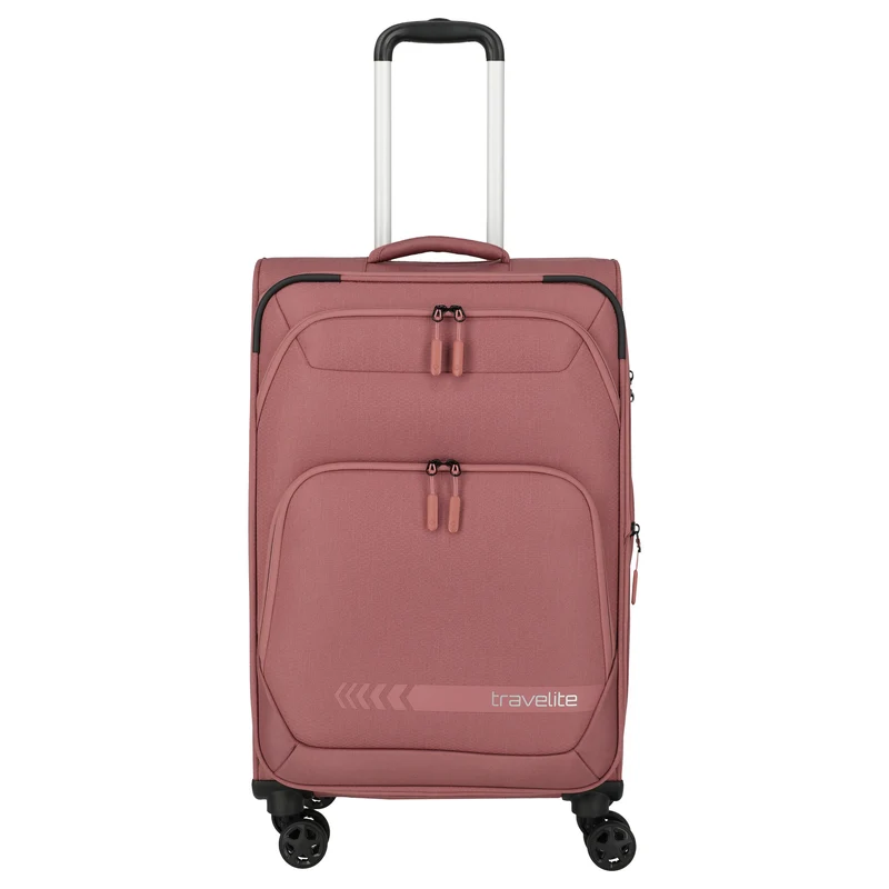 Travelite Kick Off - Trolley de 4 ruedas M 67 cm expandible (blush)