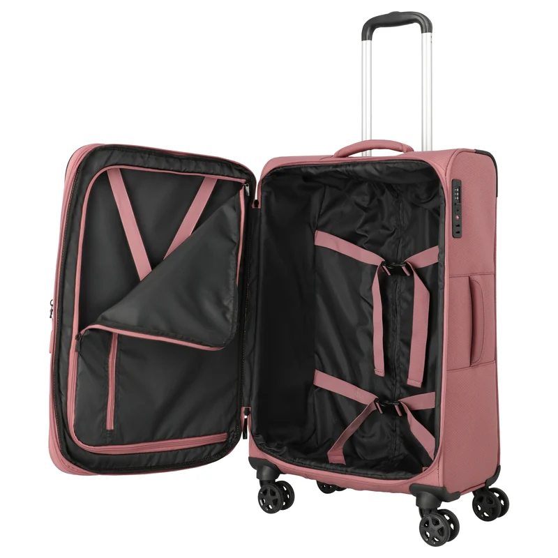 Travelite Kick Off - Trolley de 4 ruedas M 67 cm expandible (blush)