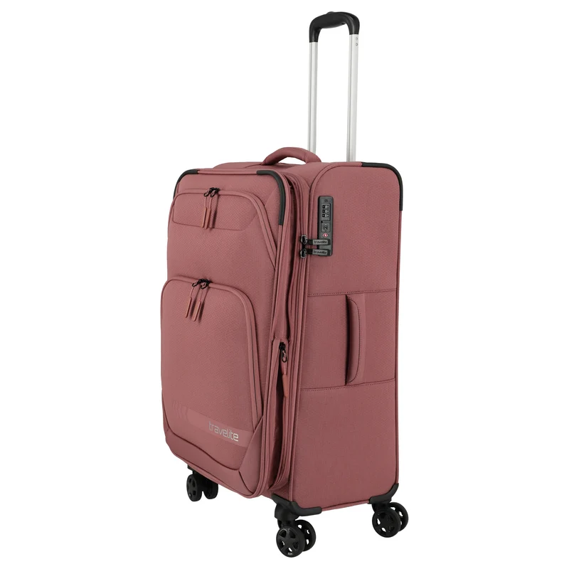 Travelite Kick Off - Trolley de 4 ruedas M 67 cm expandible (blush)